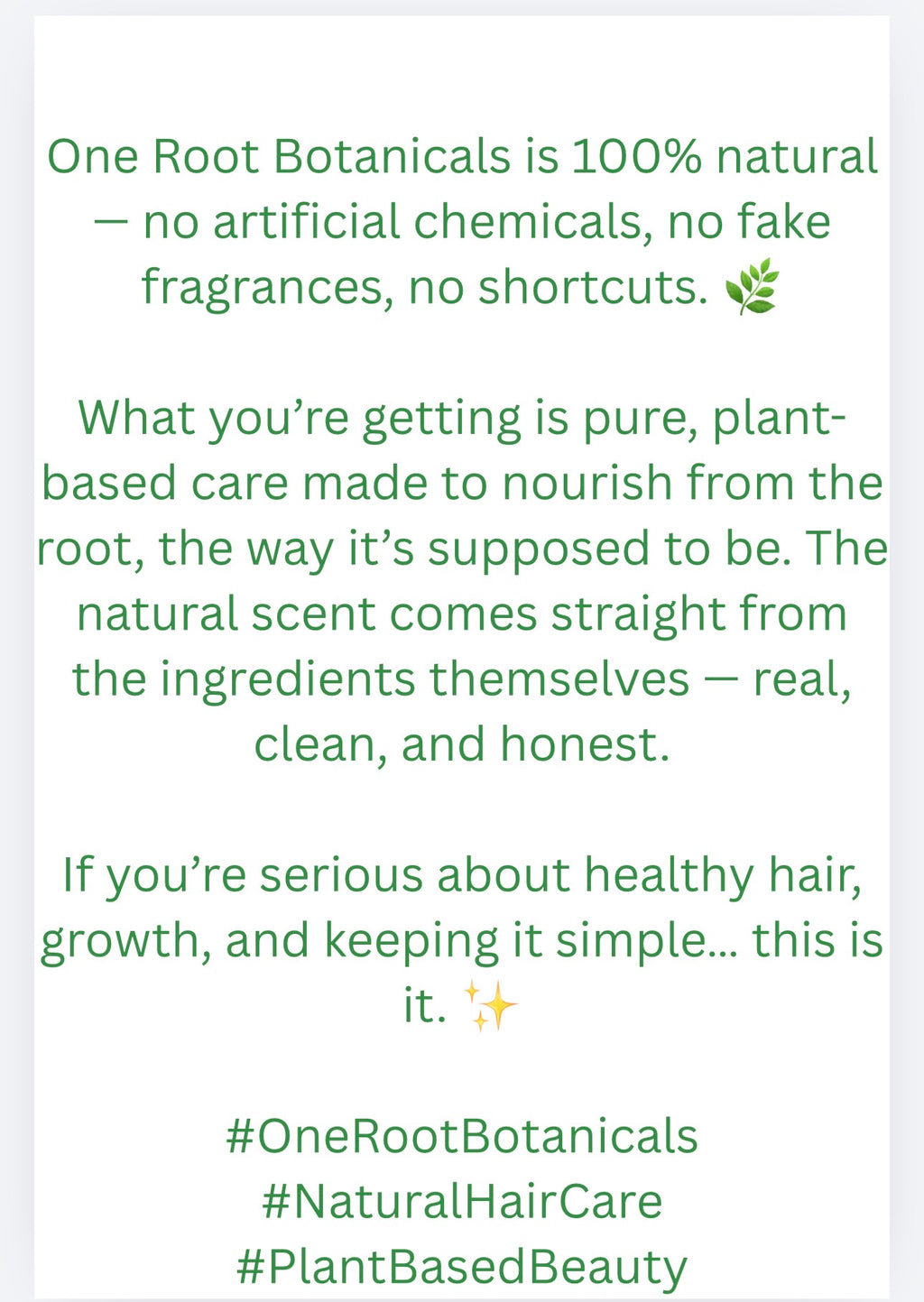 One Root Botanicals Hair Oil