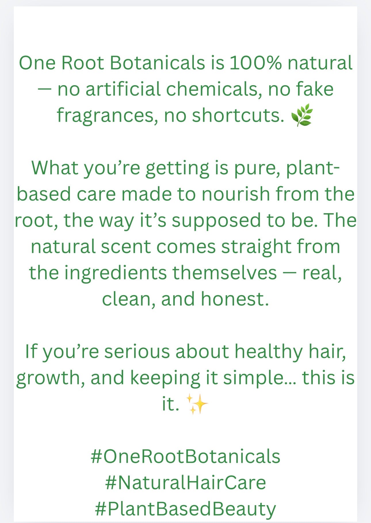 One Root Botanicals Hair Oil